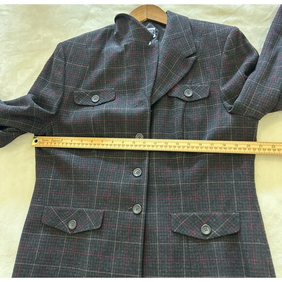 Vintage Pendleton Womens Blazer Size 16 Tartan Plaid 100% Wool USA Made Academia - Picture 7 of 14